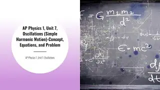 AP Physics 1, Unit 7: Oscillations (Simple Harmonic Motion)-Concept, Equations, and Problems