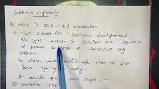 Software development Lifecycle (SDLC) | Full Explanation(Hindi) | Software Engineering