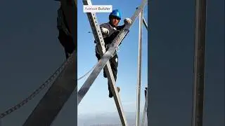 How to erect a transmission line tower | #erect #transmission #tower #shorts