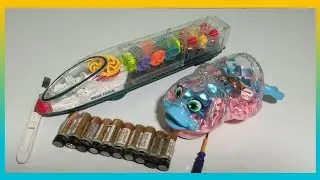 Video 18!! Crazy concept duck ling car unboxing!! Transparent gear light train!! emc train!! metro!