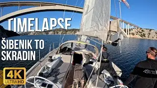 Segel-Zeitraffer 4K &Scaron;ibenik nach Skradin - Grand Soleil 44