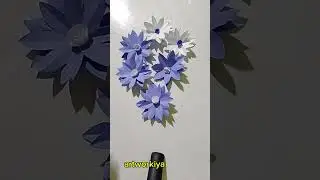 DIY PAPER FLOWER 🌺 WALL ART| Easy craft idea