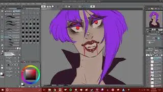 Vampire Tes (Halloween Icon) - OC SPEEDPAINT