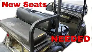 Bad Boy Buggy Seat renew EZ-Go golf cart gets seats recovered