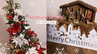 MONTEI A ÁRVORE DE NATAL DA MINHA MÃE E DECOREI E A CASA DELA