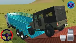 ARMY JEEP LOADED ON CARGO TRUCK 😱 | MOST DANGEROUS LOADING IN 3D GAME