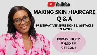 Avoid Mistakes With Preserving Skin/Hair Products/Emulsions LIVE Q & A  TIPS Make Stable Products