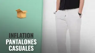 Inflation 2018 Mejores Ventas: INFLATION Men&rsquo;s Relaxed-Fit Drawstring Cotton Linen Pant