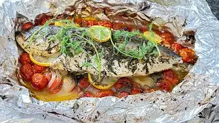 Baked Fish - Yellowtail with Garlic,Butter & Dill