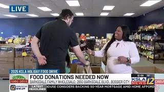 Barksdale Family Wholesale opened early to collect donations for KSLA Holiday Food Drive