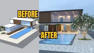 STEP BY STEP EASY AND FAST 3D MODELING LUXURY HOUSE UNTIL REALISTIC RENDER WITH AI