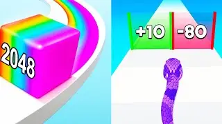 Jelly Run 2048 vs Snake Run Race 3d / All Levels ASMR Gameplay 2024...