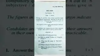 Ug-sem3English Mj-5#2questionpaper##viral@#questionpaperr#2022-26session#@@viralpaper@#studyadvice