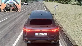 2024 Volkswagen Passat B9 - BeamNG Drive Top Speed & Crash Test | Logitech G29 Gameplay