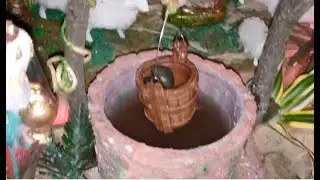 Como Hacer Poso Para Belenes del que sale Agua Natural, Reciclado Materiales de la Naturaleza#diy