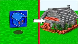 Minecraft, but build HOUSE in ONE CLICK!