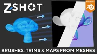 Z-Shot Blender Add-on: 3D to 2D Brush, Trim, Decal, Mask and more