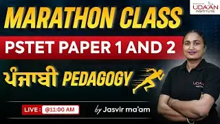 MARATHON CLASS | PUNJABI PEDAGOGY | PAPER 1 & 2 | PSTET 2026 | BY Jasvir Ma'am