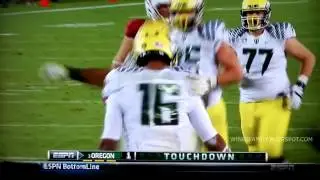 Marcus Mariota to Daryle Hawkins 23 yard TD vs Stanford on 11/7/2013