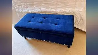 Joveco Storage Ottoman Microfiber Button Tufted Rectangular Bench for Living Room review