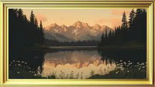 Mountain Lake at Sunset | 4K Tranquil Alpine Frame TV Art | Peaceful Nature Ambiance