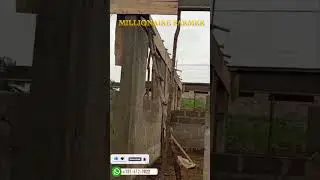 Pig Farming In Liberia - Construction of Modern Pen casting of the beam level 