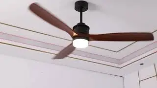 Sofucor KBS-6005 3-Blades 60'' Ceiling Fan With Light Remote Control DC Motor Installation Video