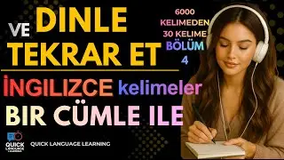 6000 kelimeyi fethet; her videoda 30 İngilizce-T&uuml;rk&ccedil;e kelimeyle akıcılığını hızlandır.