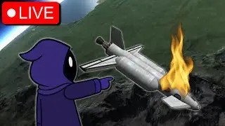 Trying To Build My First Space Plane | KSP Hardcore Live!