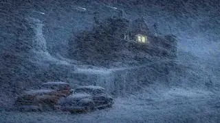Snowstorm sounds help you sleep well and relax | falling snow and freezing blizzards