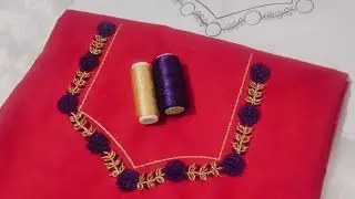 Zardosi neck design hand Embroidery