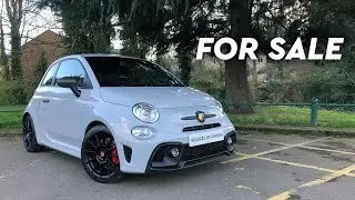 BATTLESHIP GREY FACELIFT ABARTH 595 COMPETIZIONE WITH TAN LEATHER INTERIOR FOR SALE