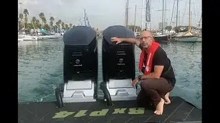 Salida en Barcelona con la Bernico con doble montaje de Mercury Verado V12 600CV
