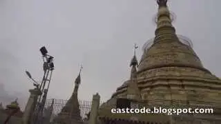 Botataung Pagoda in rains Yangon City Myanmar