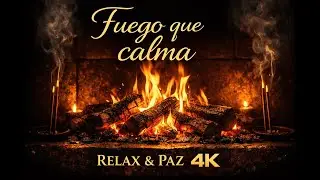 Relaxing Fireplace 🔥 Real Fire Sounds | Deep Relaxation & Sleep 4K @RelaxTotal4K