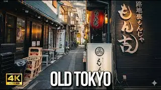 MONJA STREET & SECRET ISLAND WALK: Tokyo Food & History Adventure [4K HDR]