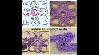 Pretty crochet lace/ribbon # flower pattern/ Free pattern/ easy and basic #perfect for edging mat💕