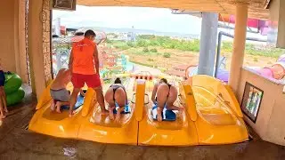 DARE TO SPLASH?! FUN Waterslide Adventure at Europe&rsquo;s LARGEST Water Park Aquaparadise in Nessebar