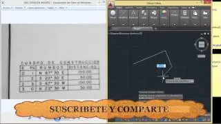 Como dibujar plano en Auto Cad con rumbos topográficos