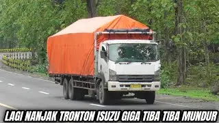 Lagi Nanjak Truk Tronton Isuzu Giga Tiba Tiba Mundur!! Wingbox Hino Balapan, Truk Hino Ketenggak