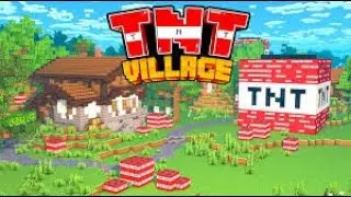 Minecraft tnt village #minecraft #shorts #live