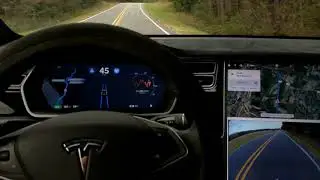TESLA 🚗 AutoPilot accuracy on Narrow Roads | 2018.42.2
