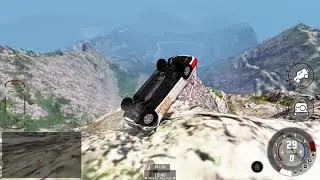 BeamNG drive Turbo Burger cliff crash