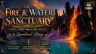 Mystic Lava Falls | Deep Inner Peace & Hypnotic Trance | Intro Story, 432Hz Musics, 4K