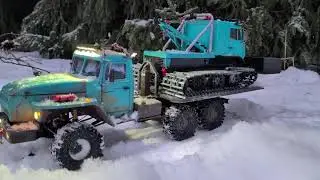 Rc ural 4320 in snow (only SD quality) #rccrawler #snowrunner