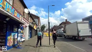 Edgware, London walk on a Beautiful day in 4K with ASMR sounds for Sleep, Studying & Relaxing