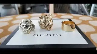 GOLD GUCCI FELINE LION RING REVIEW AND THE #GLD CUBAN LINK BRACELET UPDATE 💎💎💎