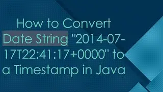 How to Convert Date String 