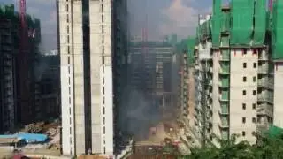 Thermal fogging at Sims Urban Oasis construction site