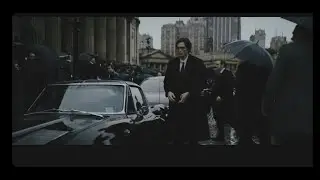 The Batman (2022) Bruce Wayne arriving at the funeral scene.